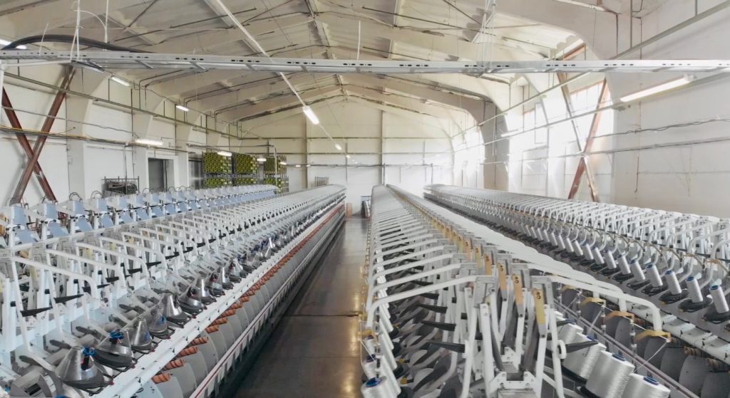 Twisting and cabling hall at Euro Yarns